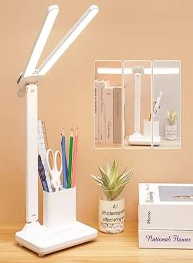 Desk Lamp - Double Head With Pen Holder